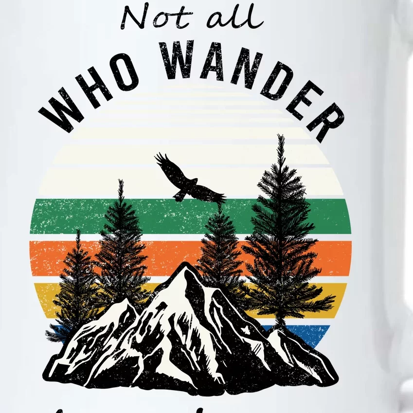 Not All Who Wander Are Lost Black Color Changing Mug