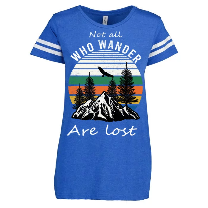 Not All Who Wander Are Lost Enza Ladies Jersey Football T-Shirt