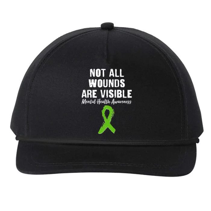 Not All Wounds Are Visible Mental Health Awareness Snapback Five-Panel Rope Hat