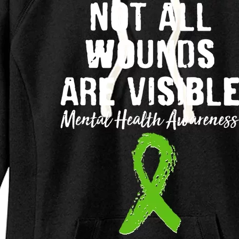 Not All Wounds Are Visible Mental Health Awareness Women's Fleece Hoodie