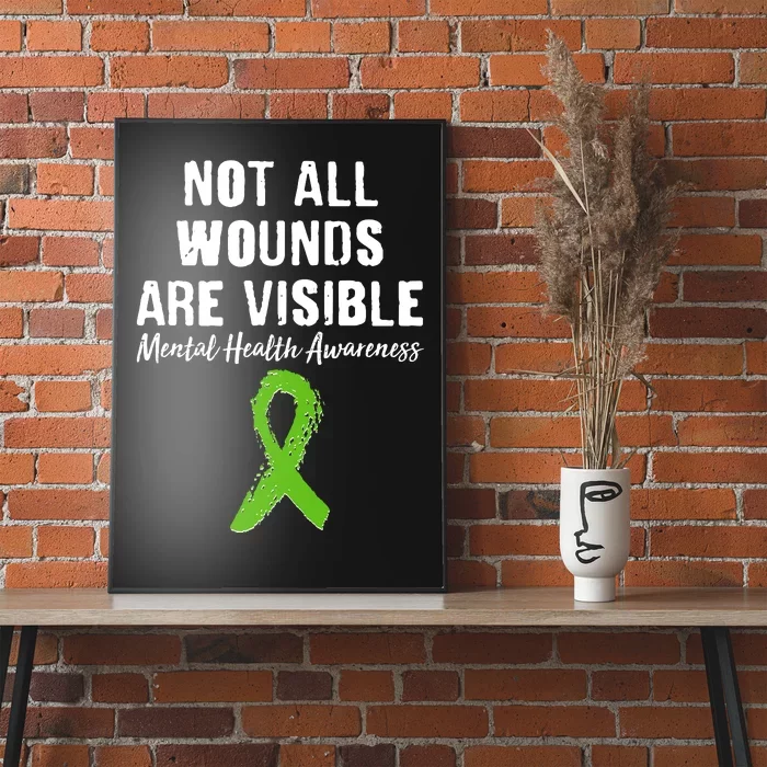 Not All Wounds Are Visible Mental Health Awareness Poster