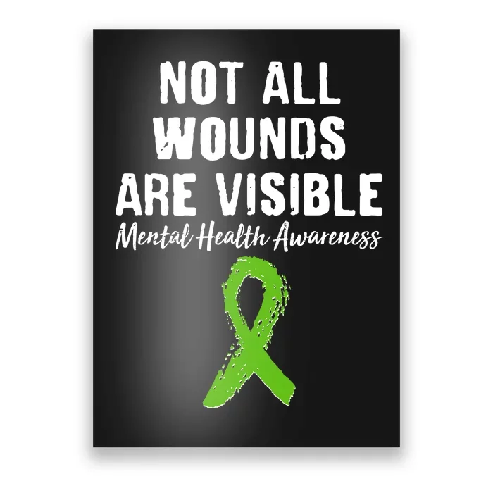 Not All Wounds Are Visible Mental Health Awareness Poster