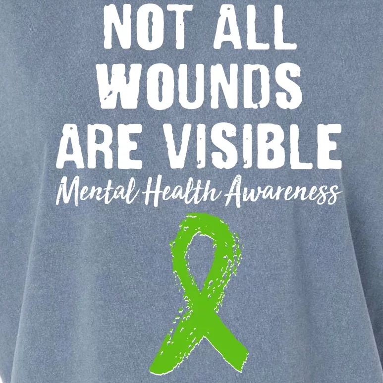 Not All Wounds Are Visible Mental Health Awareness Garment-Dyed Women's Muscle Tee