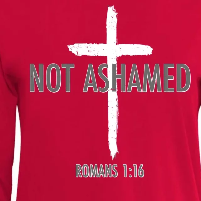 Not Ashamed Romans 1:16 Womens Cotton Relaxed Long Sleeve T-Shirt