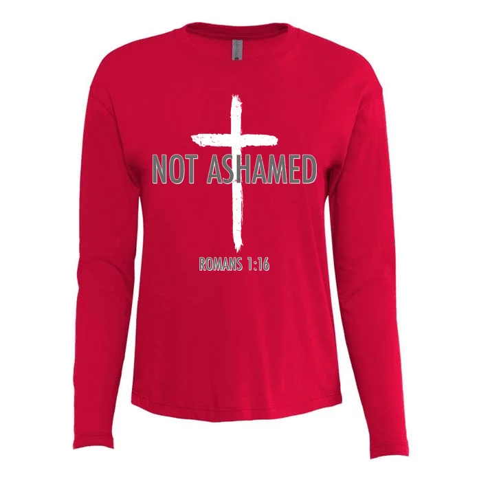 Not Ashamed Romans 1:16 Womens Cotton Relaxed Long Sleeve T-Shirt