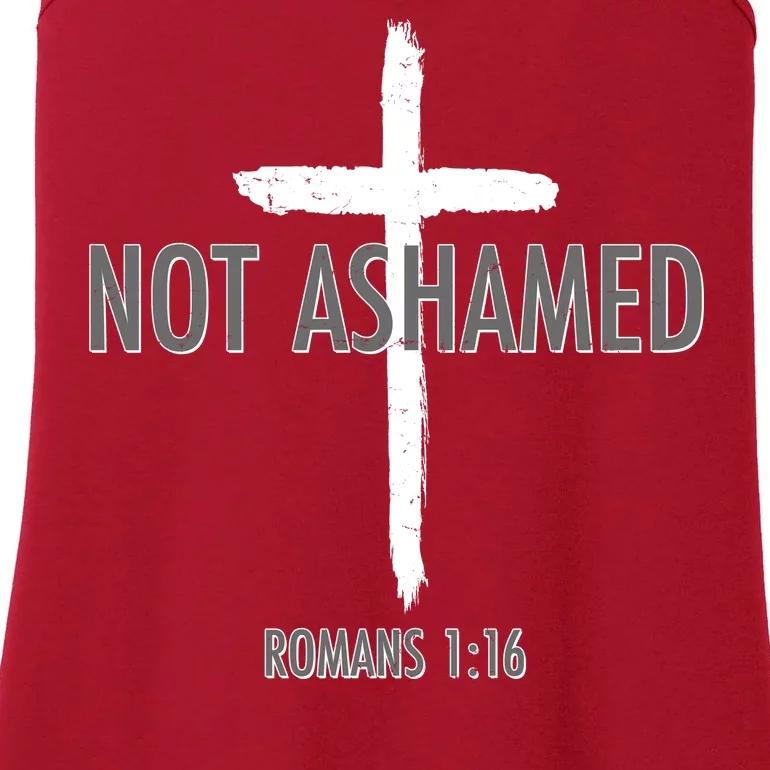 Not Ashamed Romans 1:16 Ladies Essential Tank