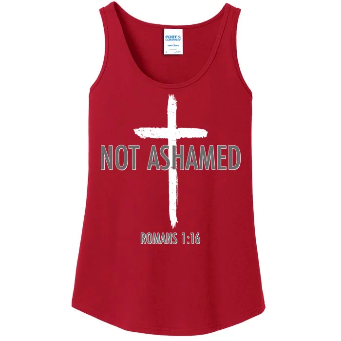 Not Ashamed Romans 1:16 Ladies Essential Tank