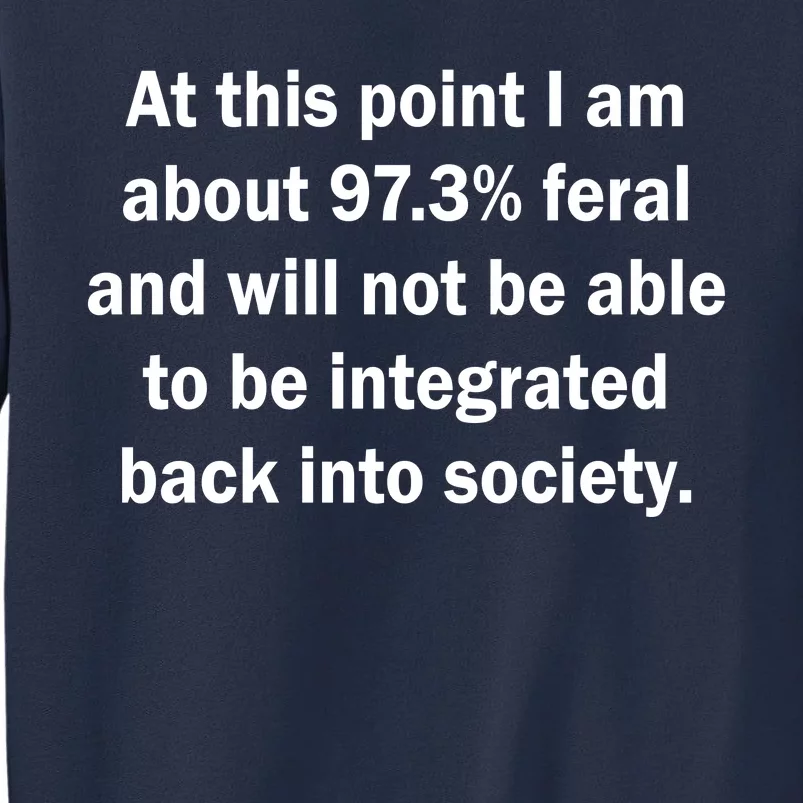 Not Be Integrated Back Into Society Funny Feral Sweatshirt