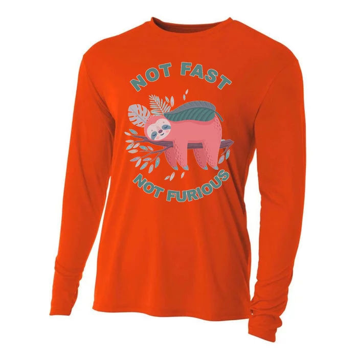 Not Fast Not Furious Sloth Cute Cooling Performance Long Sleeve Crew