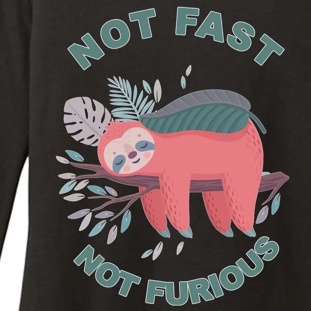 Not Fast Not Furious Sloth Cute Womens CVC Long Sleeve Shirt