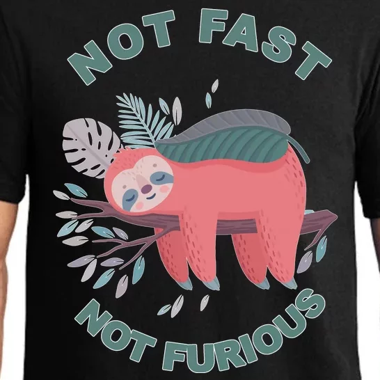 Not Fast Not Furious Sloth Cute Pajama Set