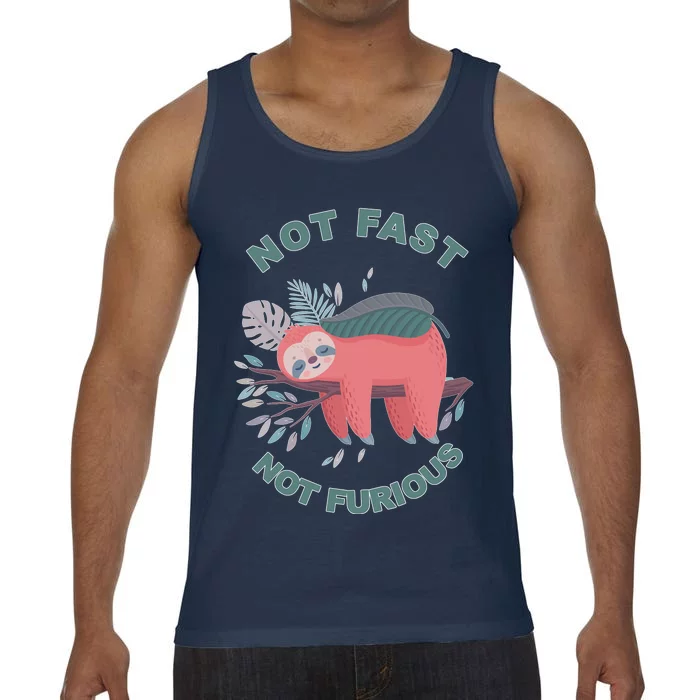 Not Fast Not Furious Sloth Cute Comfort Colors® Tank Top