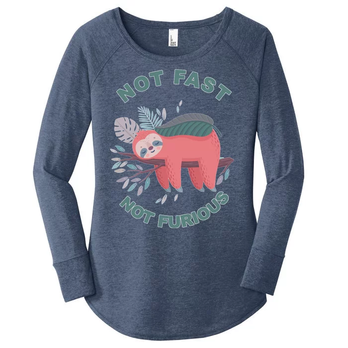 Not Fast Not Furious Sloth Cute Women's Perfect Tri Tunic Long Sleeve Shirt