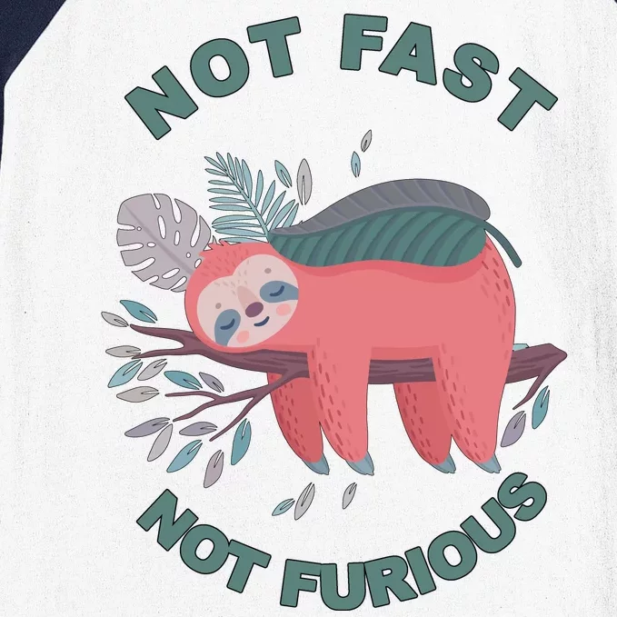 Not Fast Not Furious Sloth Cute Baseball Sleeve Shirt