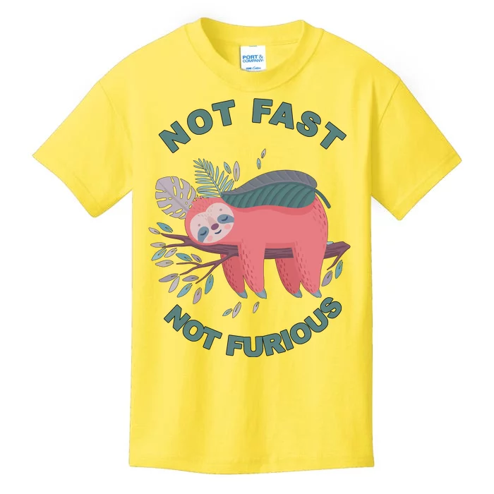 Not Fast Not Furious Sloth Cute Kids T-Shirt