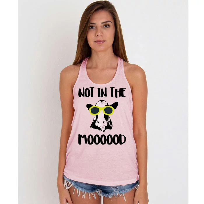 Not In The Moooood Women's Knotted Racerback Tank