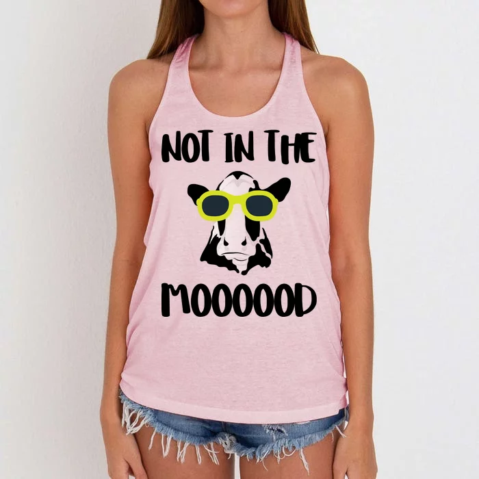 Not In The Moooood Women's Knotted Racerback Tank