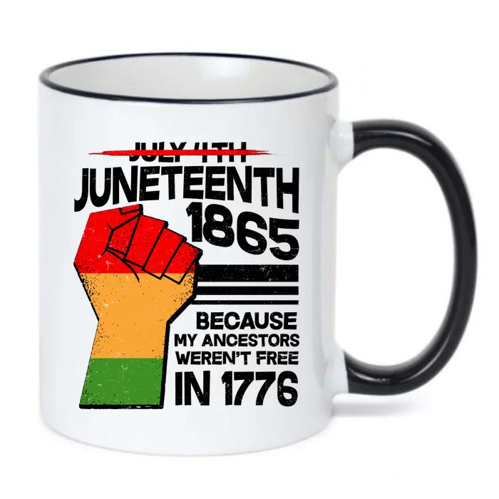 Not July 4th Juneteenth 1885 Black Color Changing Mug