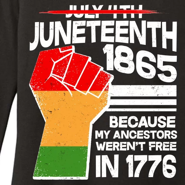 Not July 4th Juneteenth 1885 Womens CVC Long Sleeve Shirt