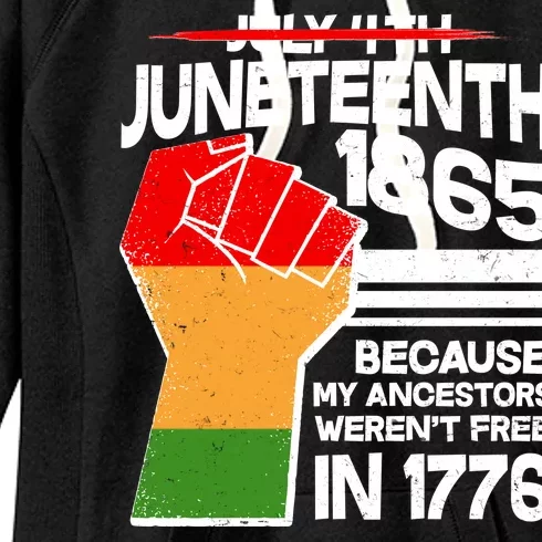 Not July 4th Juneteenth 1885 Women's Fleece Hoodie