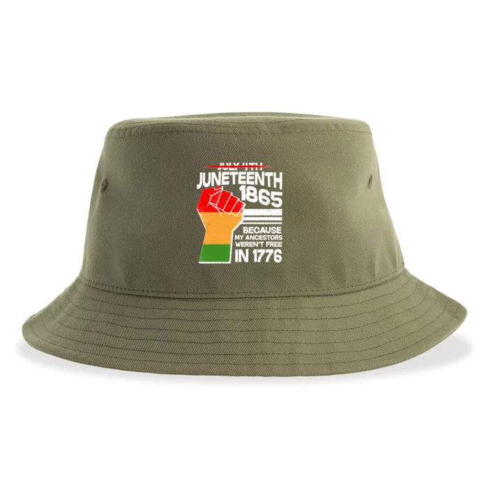 Not July 4th Juneteenth 1885 Sustainable Bucket Hat