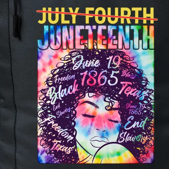 Not July 4th Juneteenth Tie Dye African American Woman Daily Commute Backpack