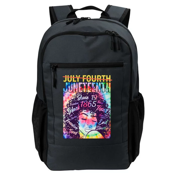 Not July 4th Juneteenth Tie Dye African American Woman Daily Commute Backpack