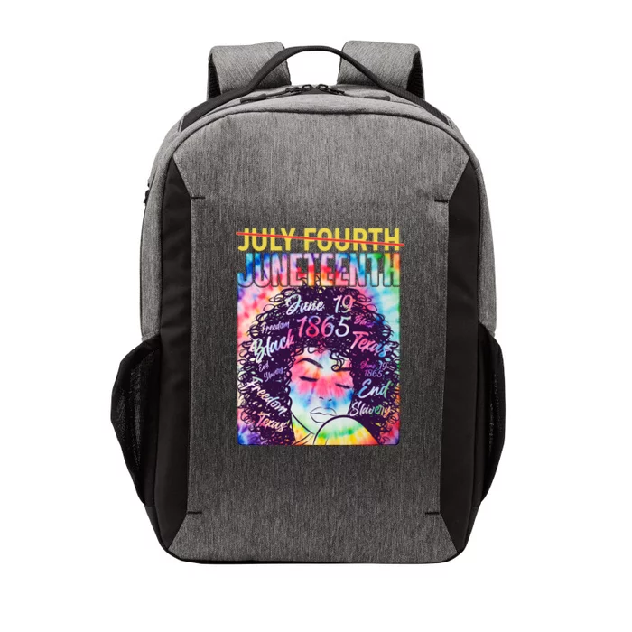 Not July 4th Juneteenth Tie Dye African American Woman Vector Backpack