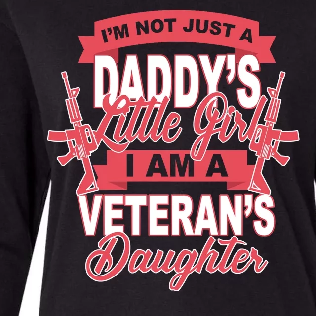 Not just A Daddy's Little Girl I'm A Veterans Daughter Womens Cotton Relaxed Long Sleeve T-Shirt