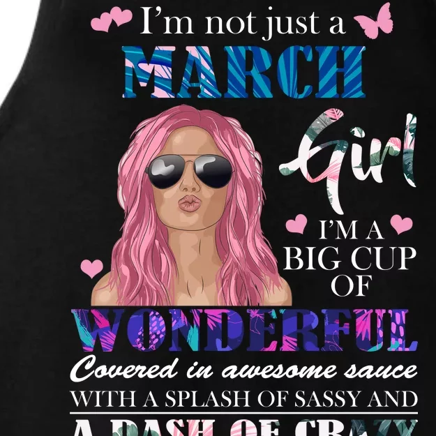 Not Just A March Girl Wonderful Sassy Birthday Ladies Tri-Blend Wicking Tank