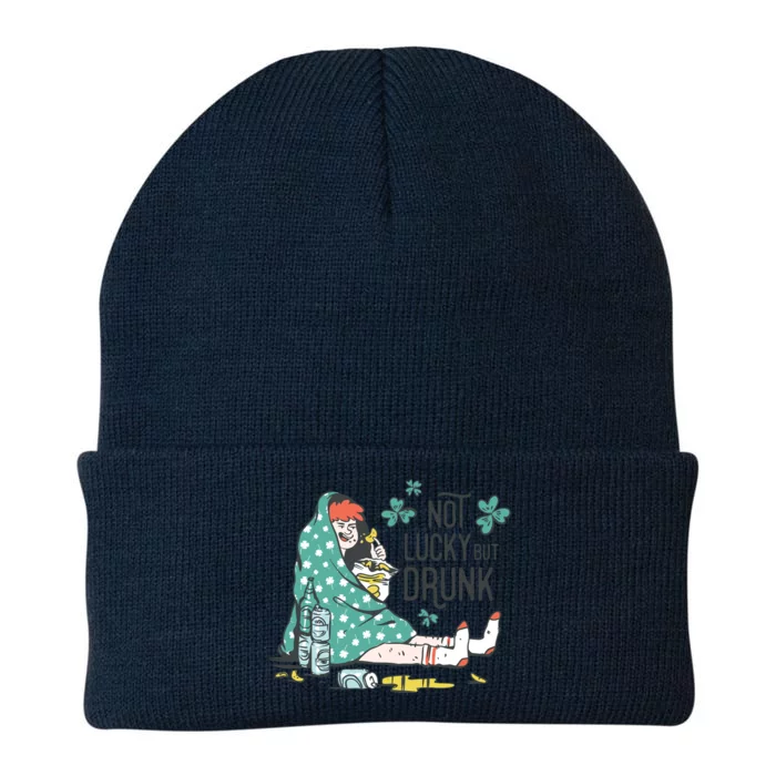 Not Lucky But Drunk Knit Cap Winter Beanie