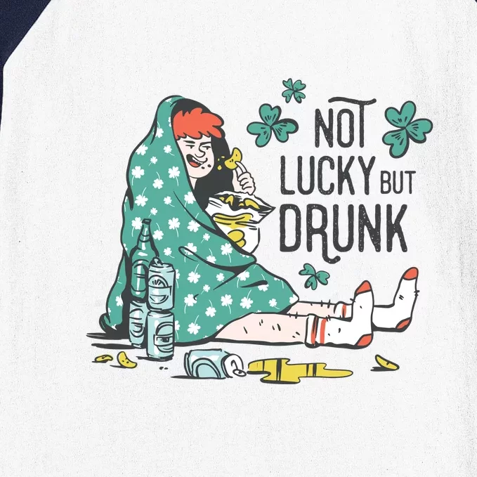 Not Lucky But Drunk Baseball Sleeve Shirt