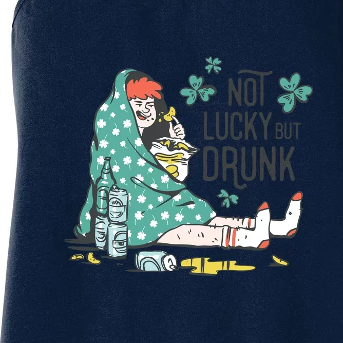 Not Lucky But Drunk Women's Racerback Tank