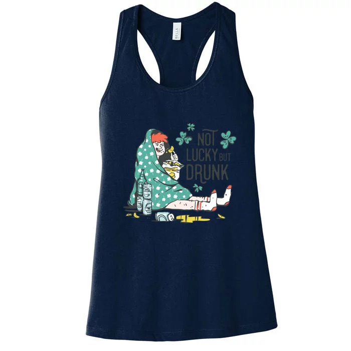 Not Lucky But Drunk Women's Racerback Tank