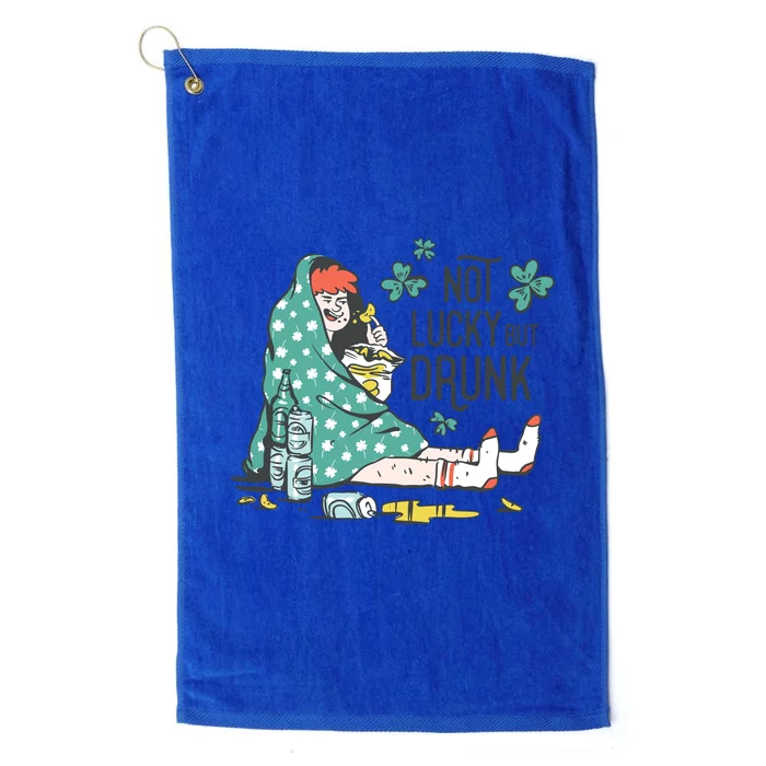 Not Lucky But Drunk Platinum Collection Golf Towel