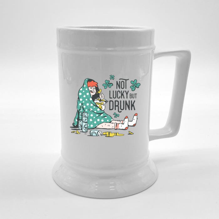 Not Lucky But Drunk Front & Back Beer Stein