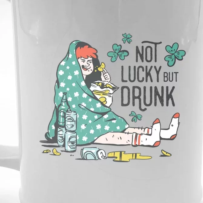 Not Lucky But Drunk Front & Back Beer Stein