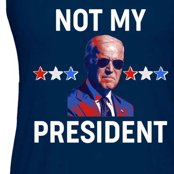 Not My President Anti Biden Pro Trump 2020 Election Ladies Essential Flowy Tank