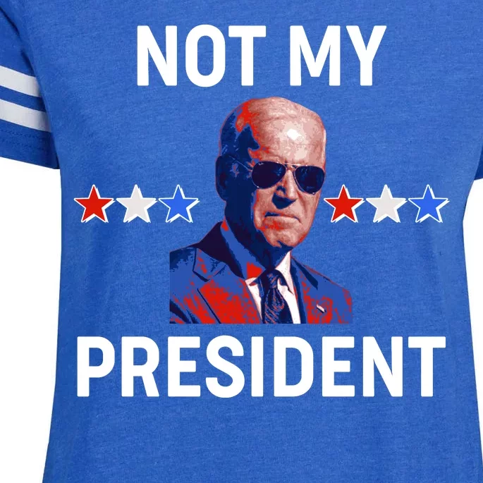 Not My President Anti Biden Pro Trump 2020 Election Enza Ladies Jersey Football T-Shirt