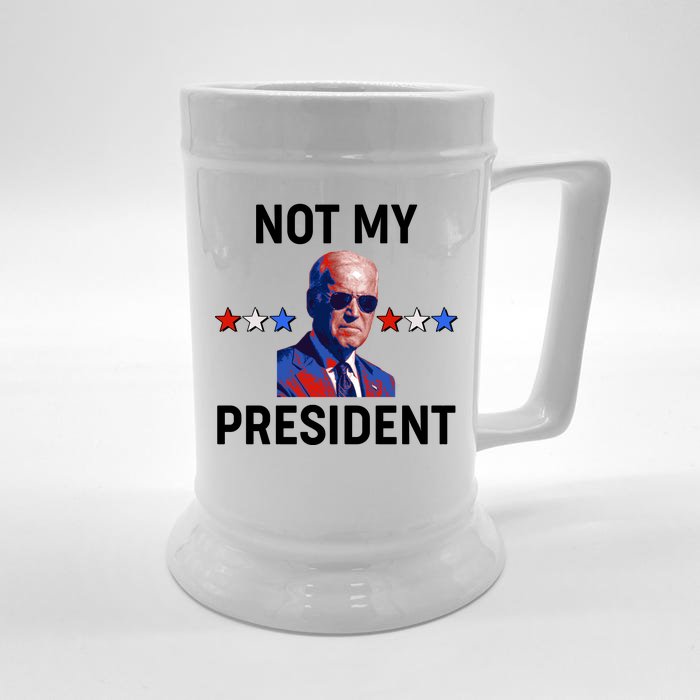 Not My President Anti Biden Pro Trump 2020 Election Front & Back Beer Stein