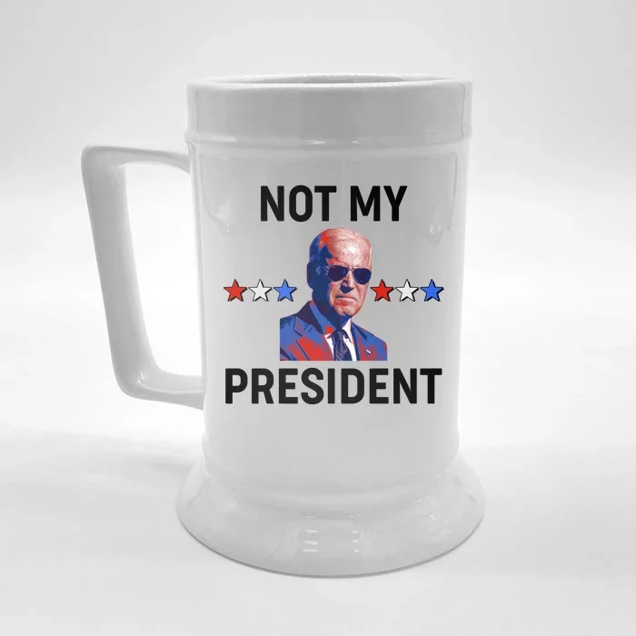 Not My President Anti Biden Pro Trump 2020 Election Front & Back Beer Stein