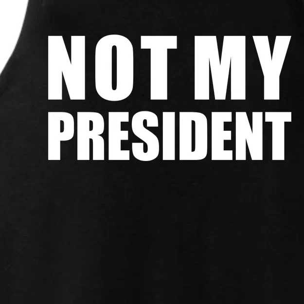 Not My President Classic Logo Ladies Tri-Blend Wicking Tank