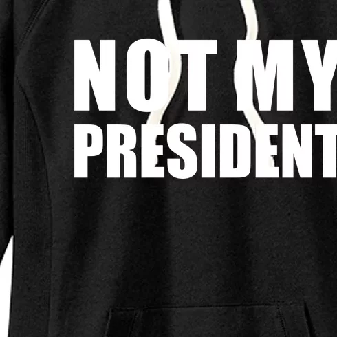 Not My President Classic Logo Women's Fleece Hoodie