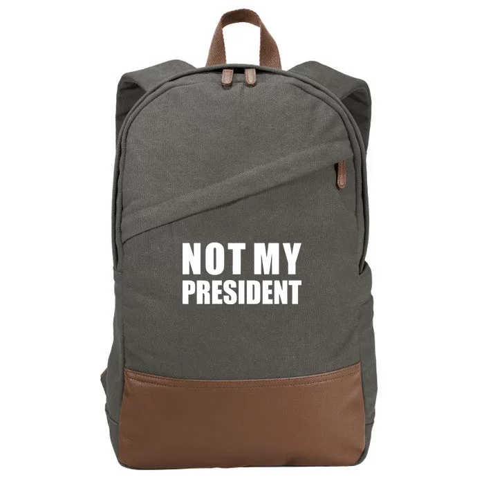 Not My President Classic Logo Cotton Canvas Backpack