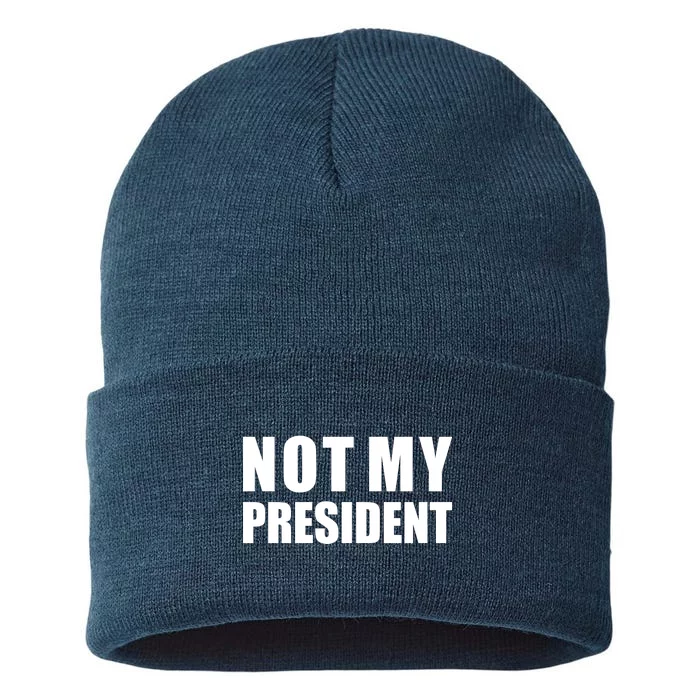 Not My President Classic Logo Sustainable Knit Beanie