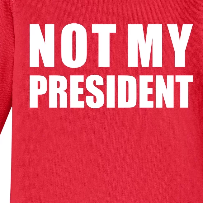 Not My President Classic Logo Baby Long Sleeve Bodysuit