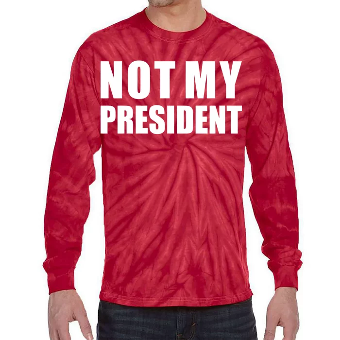 Not My President Classic Logo Tie-Dye Long Sleeve Shirt