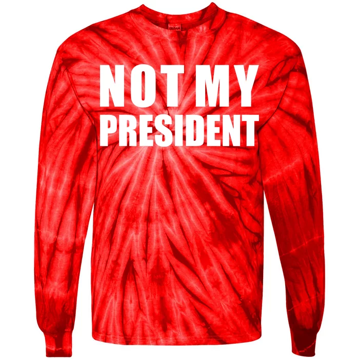 Not My President Classic Logo Tie-Dye Long Sleeve Shirt