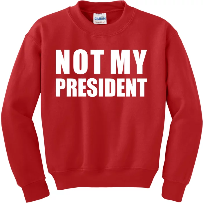 Not My President Classic Logo Kids Sweatshirt