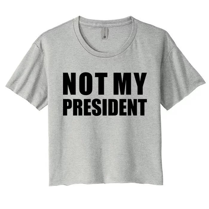 Not My President Classic Logo Women's Crop Top Tee